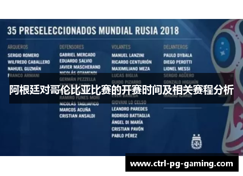 阿根廷对哥伦比亚比赛的开赛时间及相关赛程分析